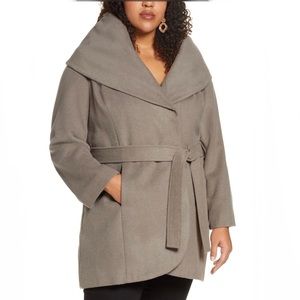Halogen Wool Blend Wrap Coat